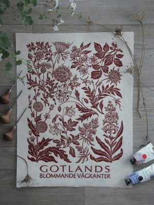 GOTLANDS BLOMMANDE VÄGKANTER (mörkröd)