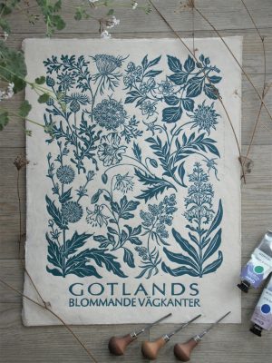 GOTLANDS BLOMMANDE VÄGKANTER - mörk turkos